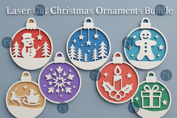 Download Laser Cut Christmas Ornaments SVG Bundle - Christmas Collection