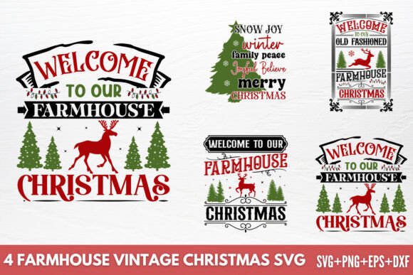 Download Farmhouse Vintage Christmas SVG - Christmas Collection