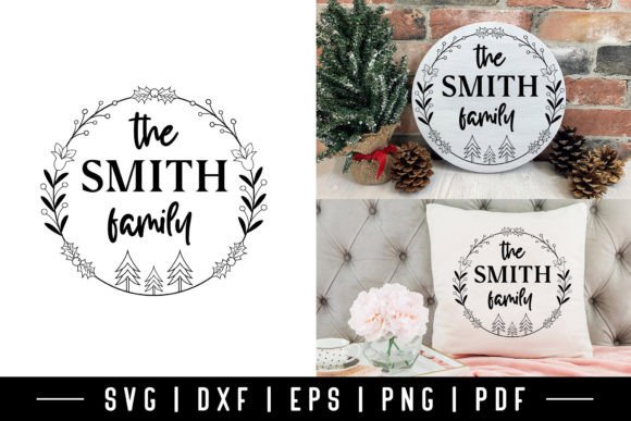 Download Christmas Family Wreath SVG - Christmas Collection