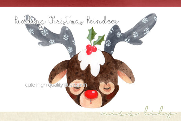 Download Christmas Pudding Reindeer - Christmas Collection