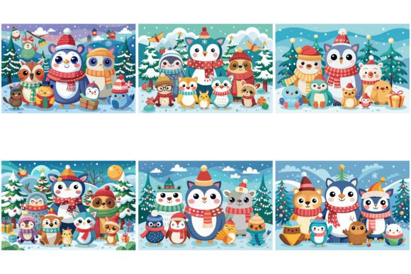 Download Cute Christmas Animals Set - Christmas Collection