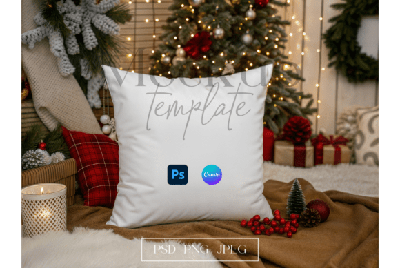 Download Christmas Pillow Mockup Scene - Christmas Collection