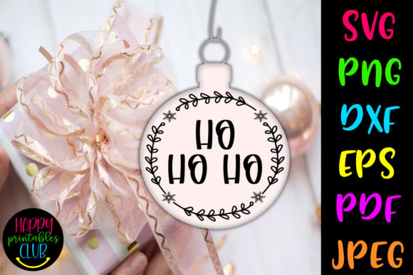 Download Christmas Round Ornaments SVG- HO HO HO - Christmas Collection