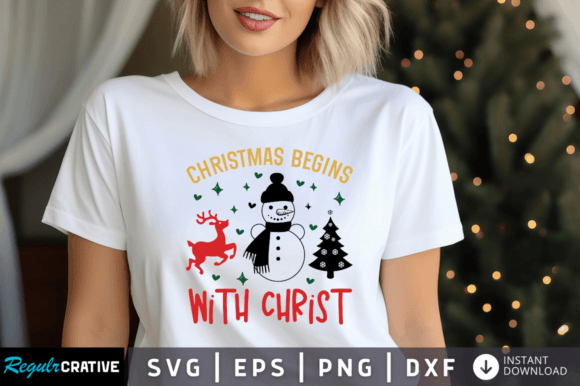 Download Christmas Begins with Christ Svg Design - Christmas Collection