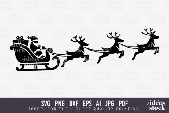 Download Santa Sleigh Svg. Christmas Svg. Cricut. - Christmas Collection