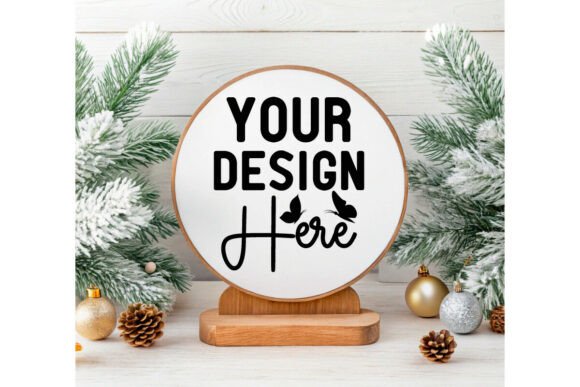 Download Christmas Round Sign Ornament Mockup 23 - Christmas Collection