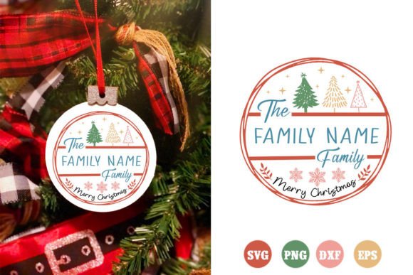 Download Family Christmas Ornaments SVG |Retro - Christmas Collection