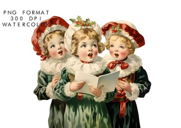 Download Watercolor Christmas Carol Sublimation - Christmas Collection