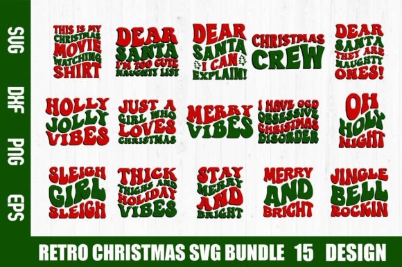 Download Retro Christmas SVG Bundle - Christmas Collection