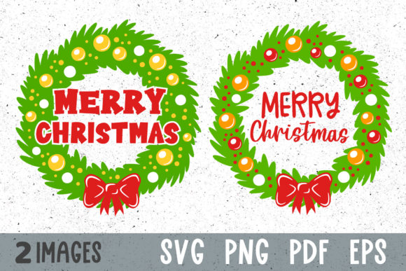 Download Merry Christmas Wreath Svg Cut Files - Christmas Collection