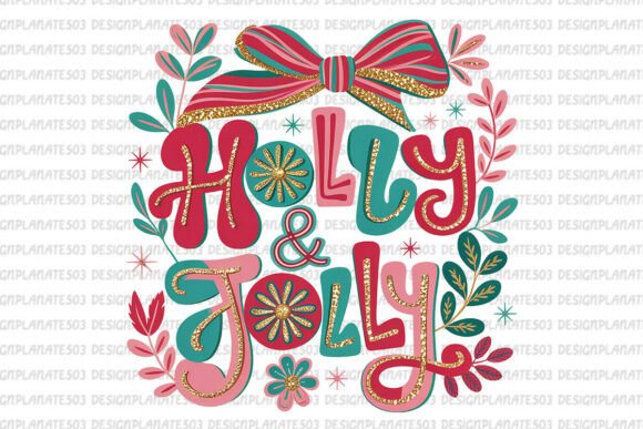Download Christmas Png Glitter Holly Jolly Png - Christmas Collection