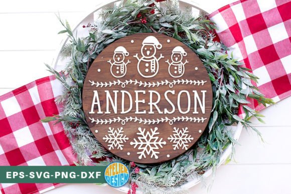 Download Christmas Family Monogram Sign SVG - Christmas Collection