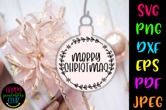 Download Christmas Round Ornaments SVG- Merry - Christmas Collection