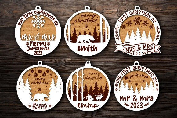 Download Christmas Ornaments Laser Cut Bundle - Christmas Collection
