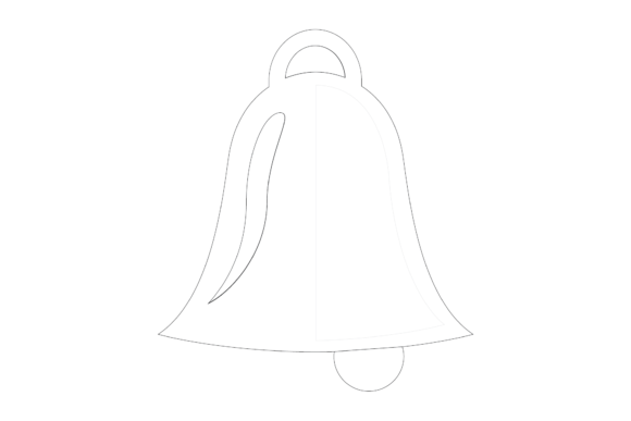 Download Christmas Outline Bell Svg Illustration - Christmas Collection