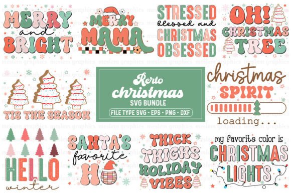 Download Retro Christmas SVG Bundle - Christmas Collection