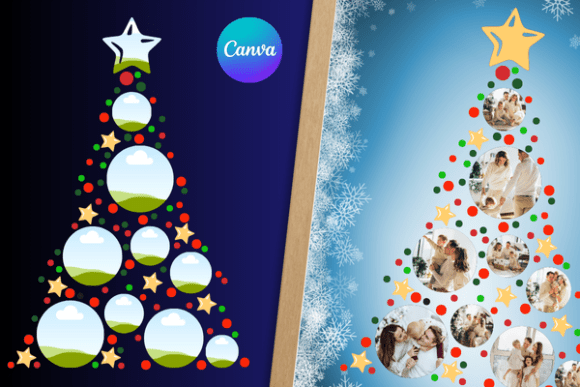 Download Christmas Tree Balls Photo Canva Frame - Christmas Collection