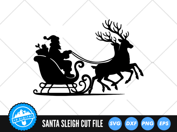 Download Santa Sleigh SVG | Christmas Cut File - Christmas Collection
