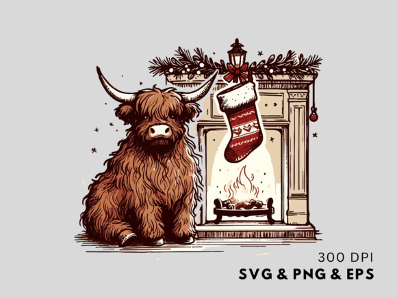Download Christmas Highland Cow Christmas SVG - Christmas Collection
