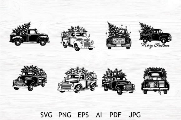 Download Christmas Truck SVG Design Bundle - Christmas Collection