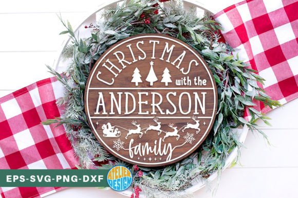 Download Christmas Family Monogram Sign SVG - Christmas Collection