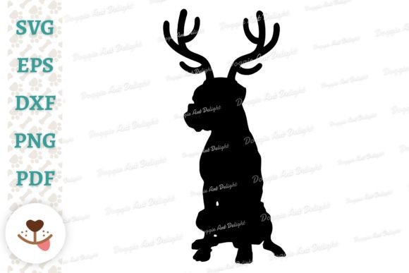 Download Boxer Dog Christmas Reindeer Antlers Svg - Christmas Collection