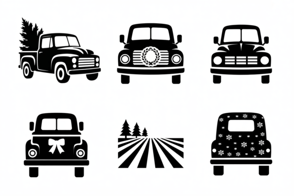 Download Christmas Trucks and Winter Farm Scene - Christmas Collection