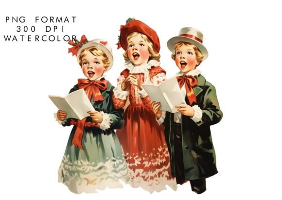 Download Watercolor Christmas Carol Sublimation - Christmas Collection