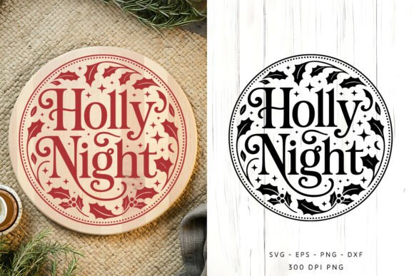 Download Christmas Round Sign SVG PNG - Christmas Collection