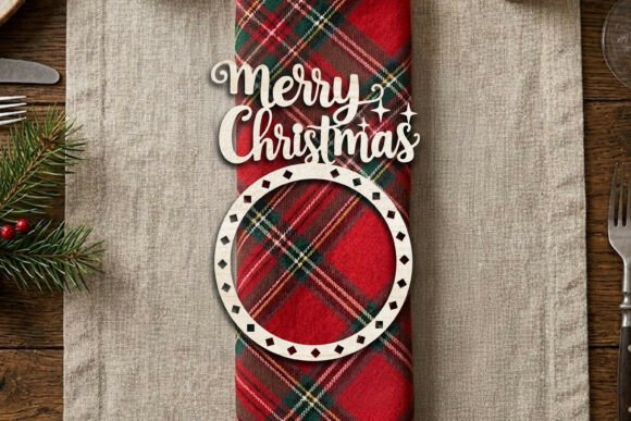 Download Christmas Napkin Ring SVG Laser Cut - Christmas Collection