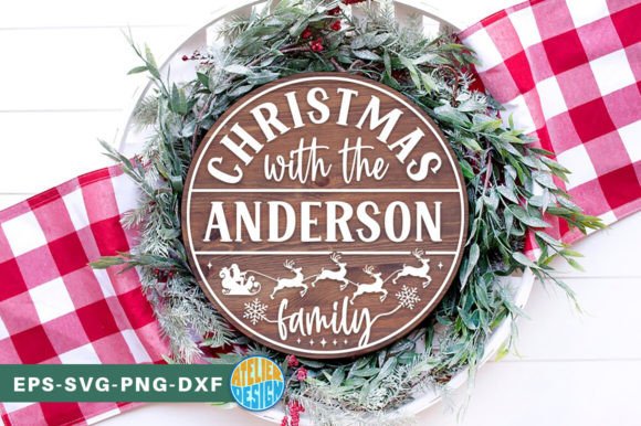 Download Christmas Family Monogram Sign SVG - Christmas Collection