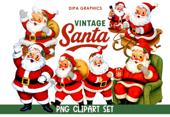 Download Vintage Santa Claus Retro Christmas - Christmas Collection