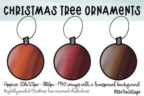 Download Rustic Christmas Tree Bauble Ornaments - Christmas Collection