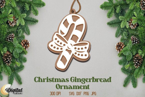 Download Christmas Gingerbread Ornament Laser Cut - Christmas Collection