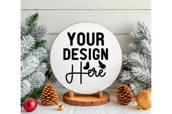 Download Christmas Round Sign Ornament Mockup 25 - Christmas Collection