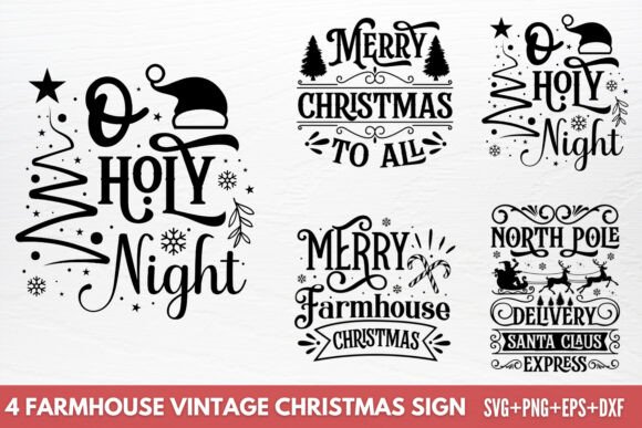 Download Farmhouse Vintage Christmas Sign SVG - Christmas Collection