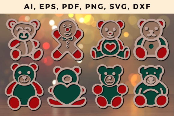 Download Layered Christmas Ornaments Bundle - Christmas Collection