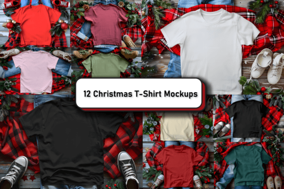 Download Christmas T-Shirt Mockups Bundle - Christmas Collection