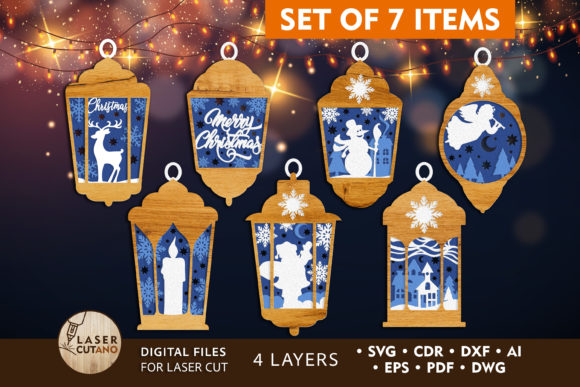 Download CHRISTMAS ORNAMENTS Bundle Craft Files - Christmas Collection