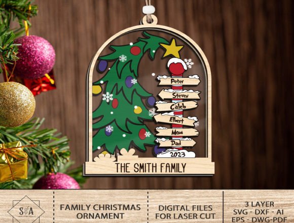 Download Christmas Family Tree Ornament Svg - Christmas Collection