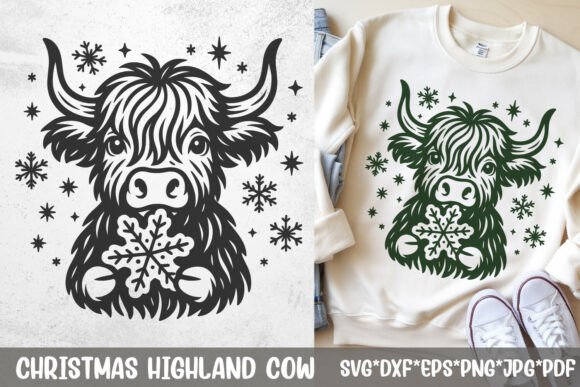 Download Highland Cow Snowflake SVG | Christmas - Christmas Collection