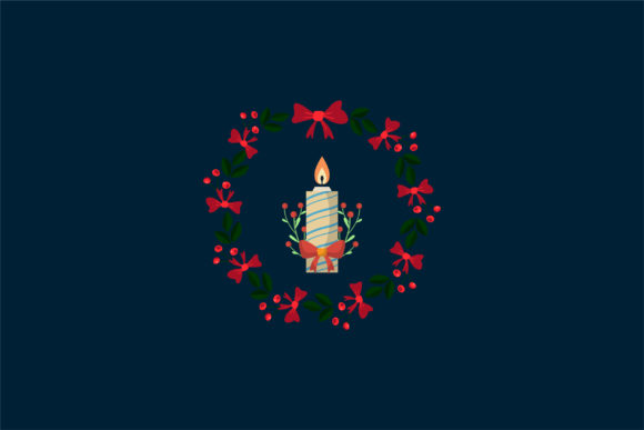 Download Christmas Badge Wreath Circle Decoration - Christmas Collection