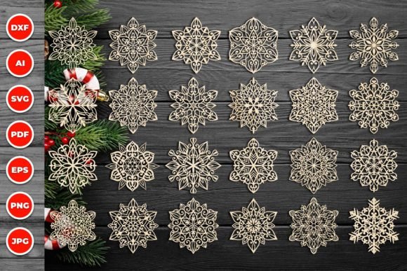 Download Christmas Ornaments Snowflake Bundle 105 - Christmas Collection