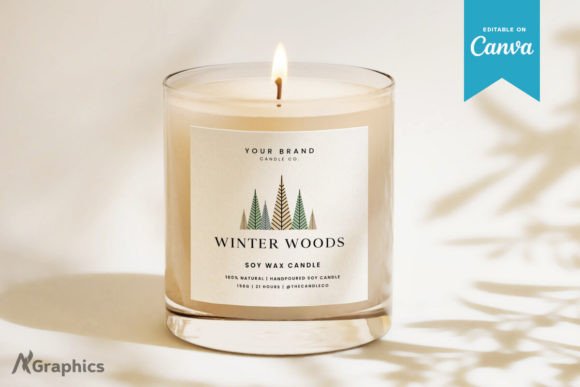 Download Minimal Christmas Candle Label Template - Christmas Collection