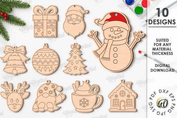 Download Paintable Christmas Ornaments Bundle - Christmas Collection