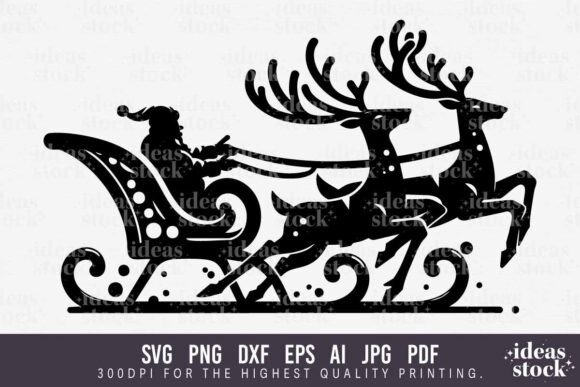 Download Santa Sleigh Svg. Christmas Svg. Cricut. - Christmas Collection