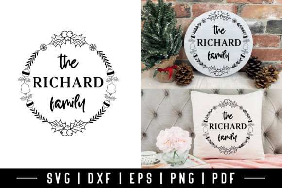 Download Christmas Family Wreath SVG - Christmas Collection