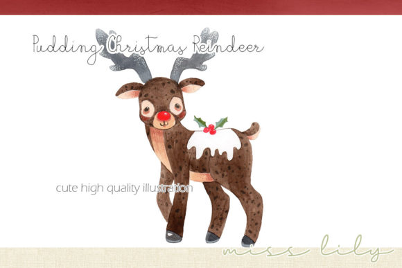 Download Christmas Pudding Reindeer - Christmas Collection