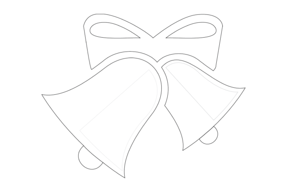 Download Christmas Outline Bell Svg Illustration - Christmas Collection