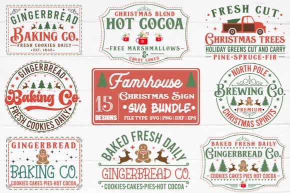 Download Farmhouse Christmas Sign Svg Bundle - Christmas Collection